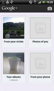 Albenverwaltung in der Google+ App