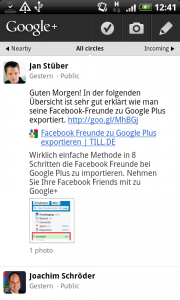Google+ Stream