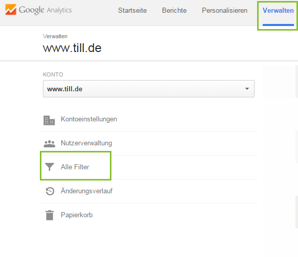 TILL.DE-Referrer-Spam-Filteransicht